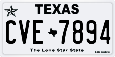 TX license plate CVE7894