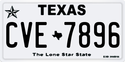 TX license plate CVE7896