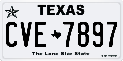 TX license plate CVE7897