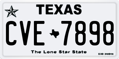 TX license plate CVE7898