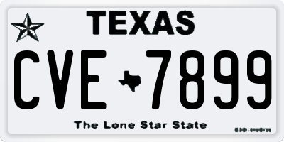 TX license plate CVE7899