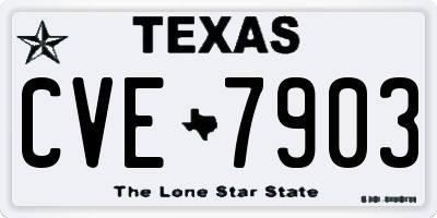 TX license plate CVE7903