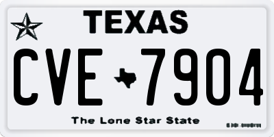 TX license plate CVE7904