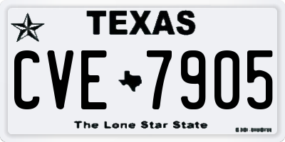 TX license plate CVE7905