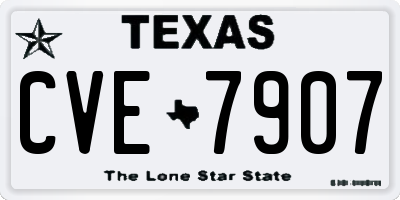 TX license plate CVE7907
