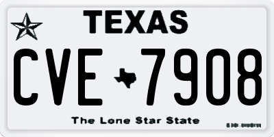 TX license plate CVE7908