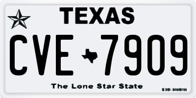 TX license plate CVE7909