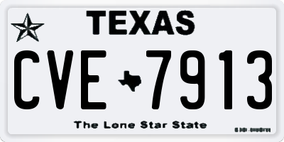 TX license plate CVE7913