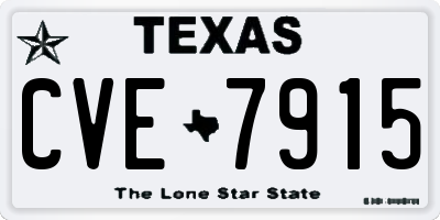 TX license plate CVE7915