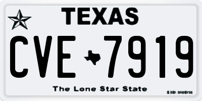 TX license plate CVE7919
