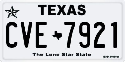 TX license plate CVE7921