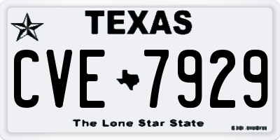TX license plate CVE7929