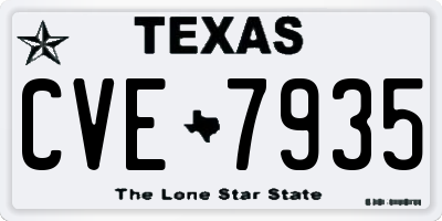 TX license plate CVE7935