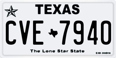 TX license plate CVE7940