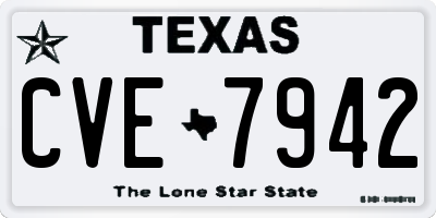 TX license plate CVE7942