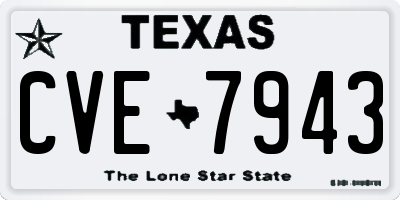 TX license plate CVE7943