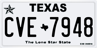 TX license plate CVE7948