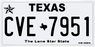 TX license plate CVE7951