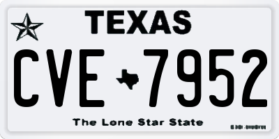 TX license plate CVE7952