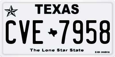 TX license plate CVE7958