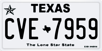 TX license plate CVE7959