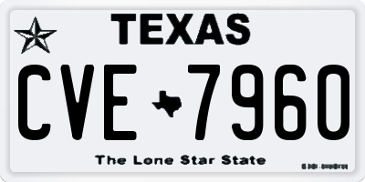 TX license plate CVE7960