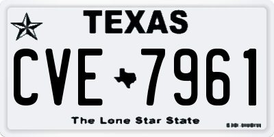 TX license plate CVE7961