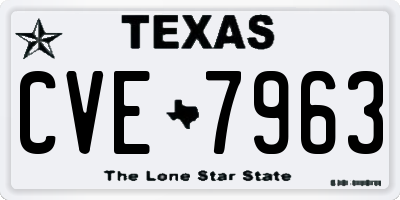 TX license plate CVE7963