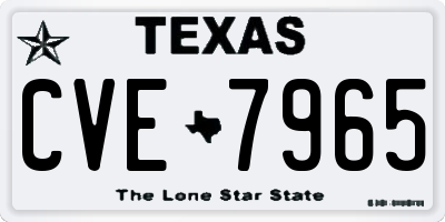 TX license plate CVE7965