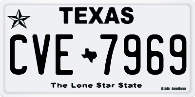 TX license plate CVE7969