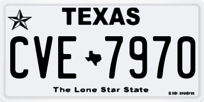 TX license plate CVE7970