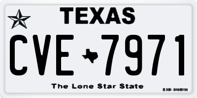 TX license plate CVE7971