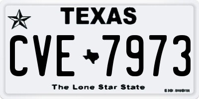 TX license plate CVE7973