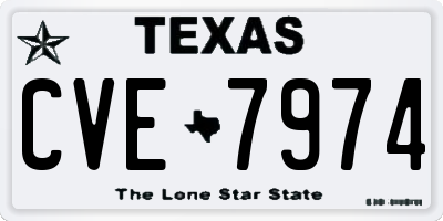 TX license plate CVE7974