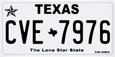 TX license plate CVE7976