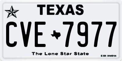 TX license plate CVE7977