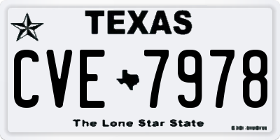 TX license plate CVE7978