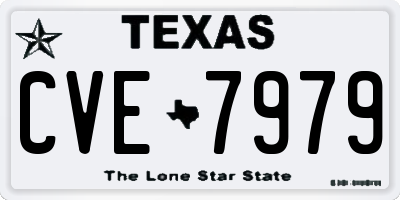 TX license plate CVE7979