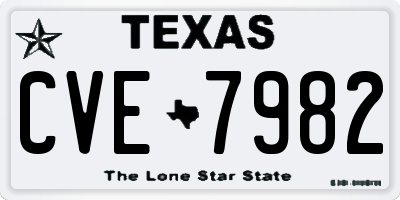 TX license plate CVE7982