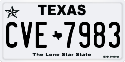 TX license plate CVE7983