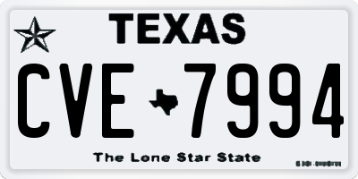 TX license plate CVE7994