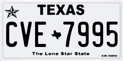 TX license plate CVE7995
