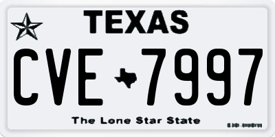 TX license plate CVE7997