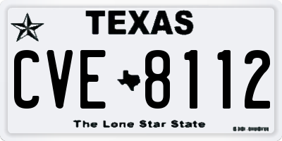 TX license plate CVE8112