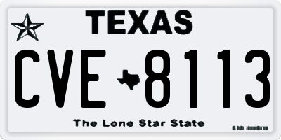 TX license plate CVE8113