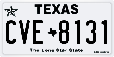 TX license plate CVE8131