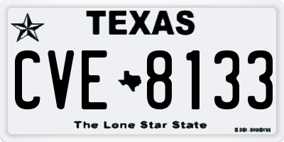 TX license plate CVE8133