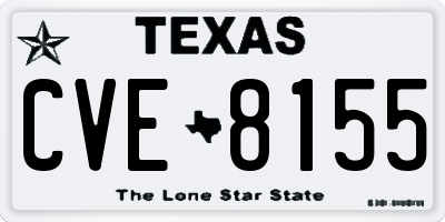 TX license plate CVE8155