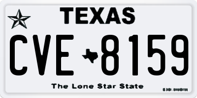 TX license plate CVE8159