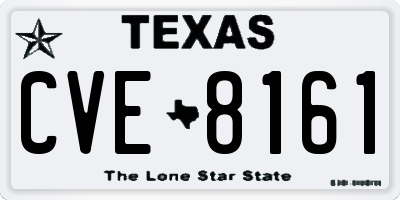 TX license plate CVE8161